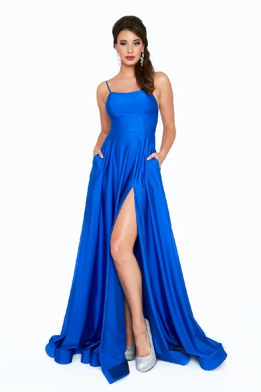 Long A-Line Prom Dress with Pockets: Atria 6521H