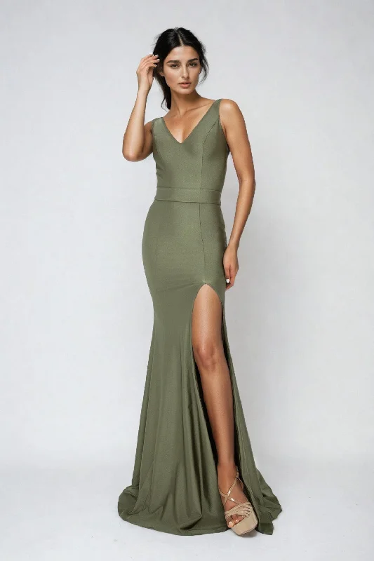 Atria Open-Back Sleeveless Long Prom Dress 6024H