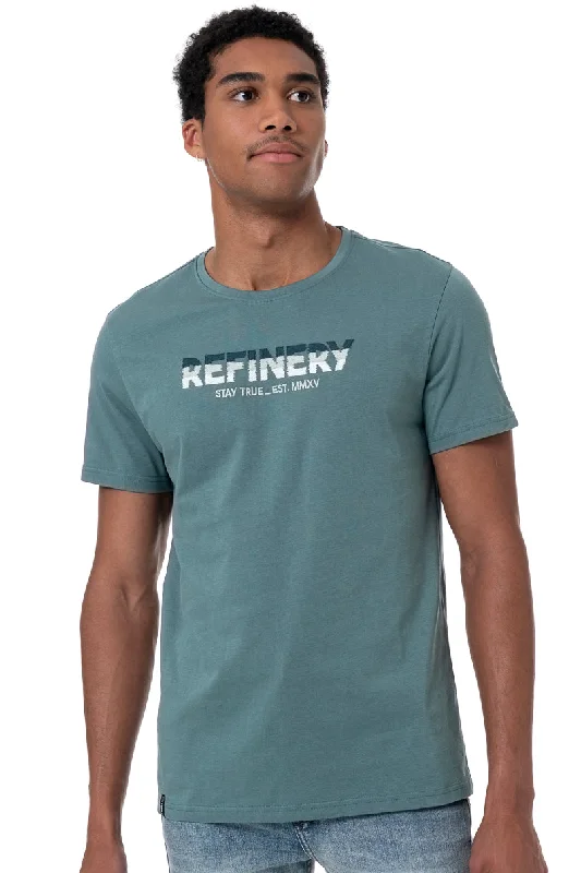 Men's Flowy Shirts for a Relaxed LookBranded T-Shirt _ 157583 _ Green