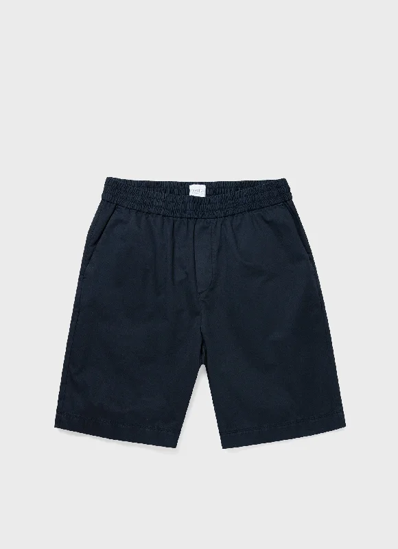 Lightweight Men's Linen PantsMen's Cotton Linen Drawstring Shorts in Navy