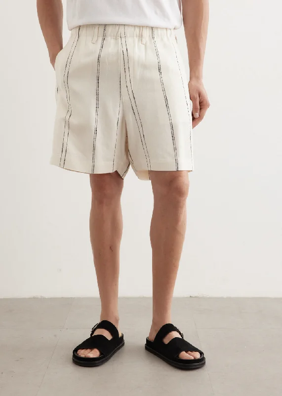 Men's Pants with Moisture-Wicking PropertiesWoven Stripe Resort Shorts