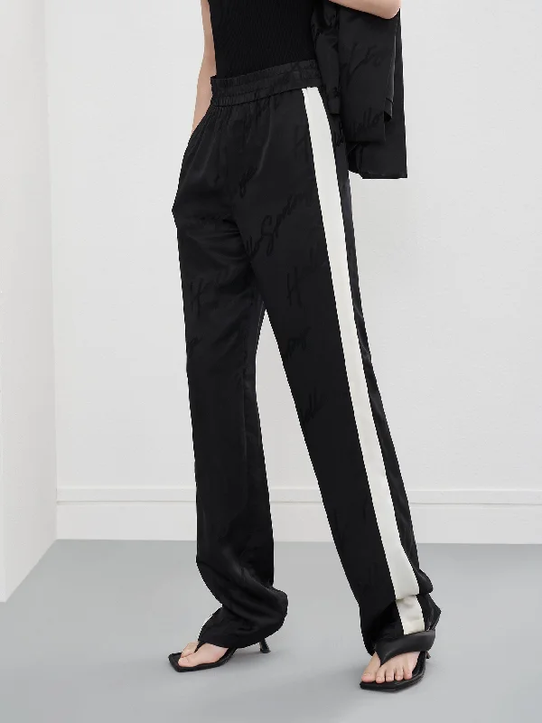 Men's Jeans with Fashionable RipsSilk Blend Jacquard Pants