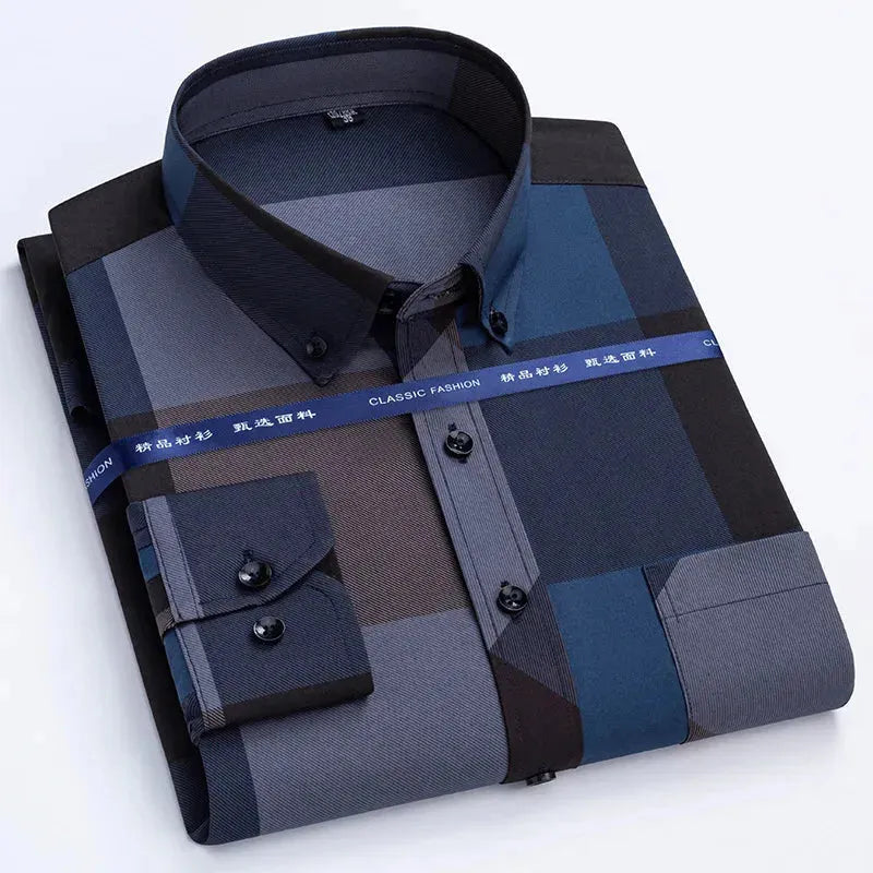 Men's Scoop Neck T-Shirts for a Relaxed FeelMen's Button Down Plaid Shirt