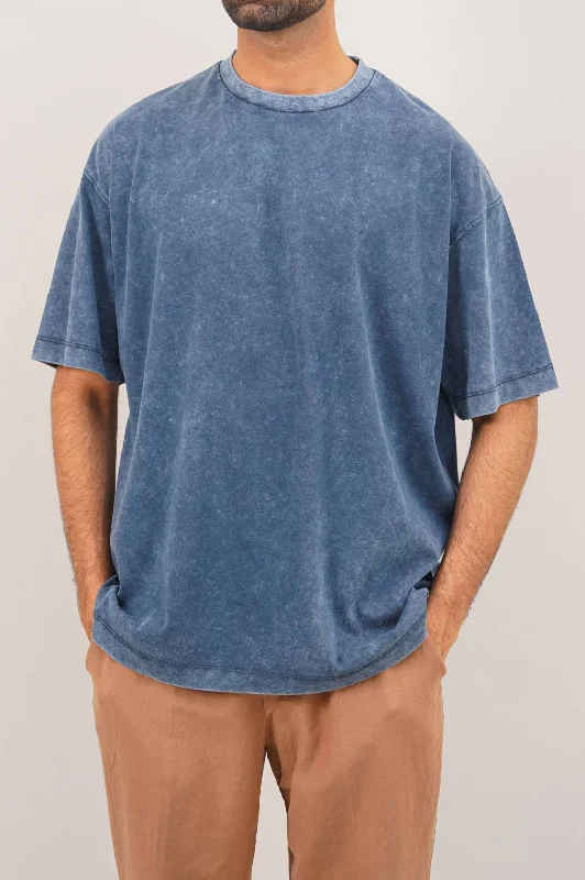 Men's Shirts with Full PlacketsWASHED LOOSE FIT T-SHIRT
