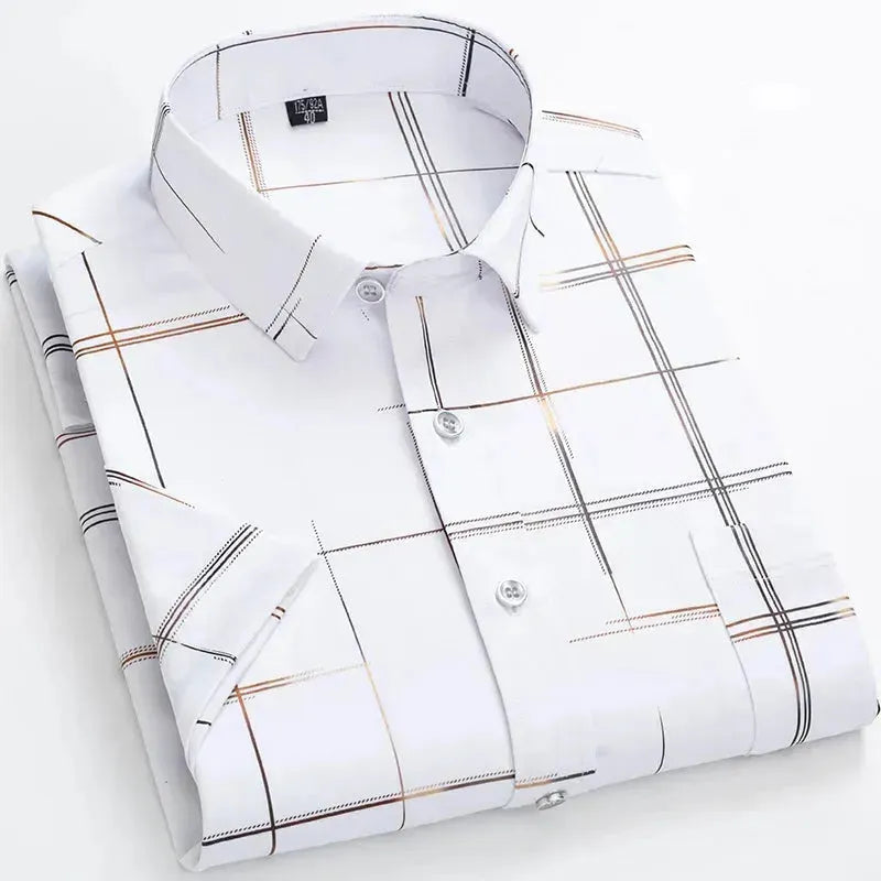 Men's Big and Tall Shirts for Added ComfortSummer Slim Fit Men's Striped Shirt