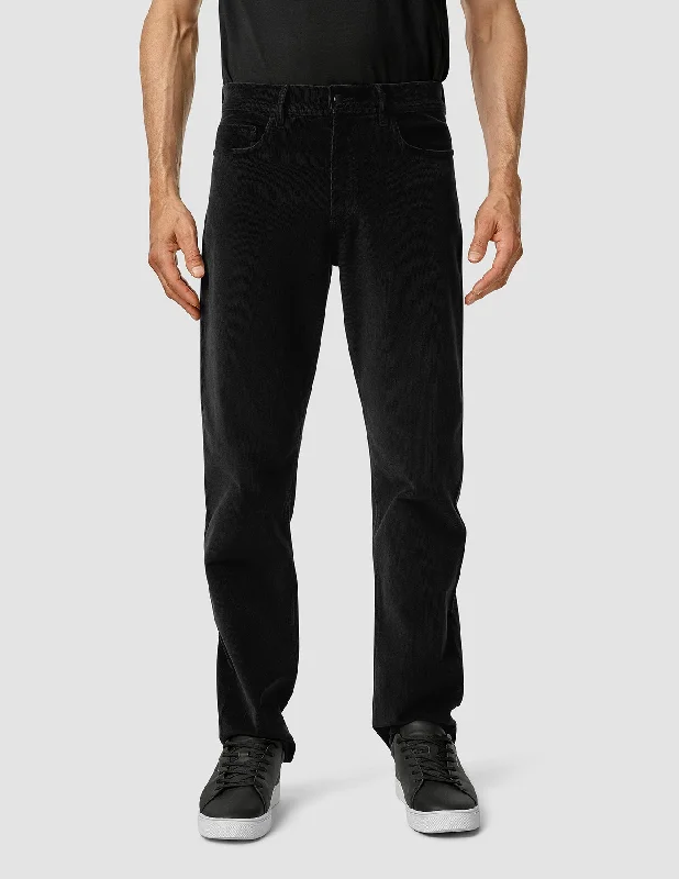 Men's Pants with Water-Resistant FabricCorduroy Pants Black