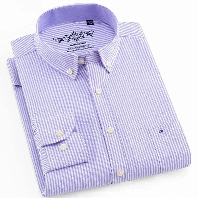 Men's Unique Dress Shirts for a Statement LookMen's Striped Oxford Shirt
