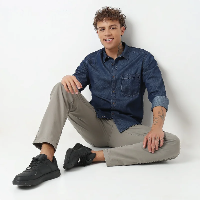 Men's Pattern-Clashing Shirts for Bold FashionCruiser Shirt™ - Authentic Indigo - Classic Denim Regular Fit Shirt - Classic forever !!! Men's Pattern-Clashing Shirts for Bold FashionCruiser Shirt™ - Authentic Indigo - Classic Denim Regular Fit Shirt - Classic forever !!!