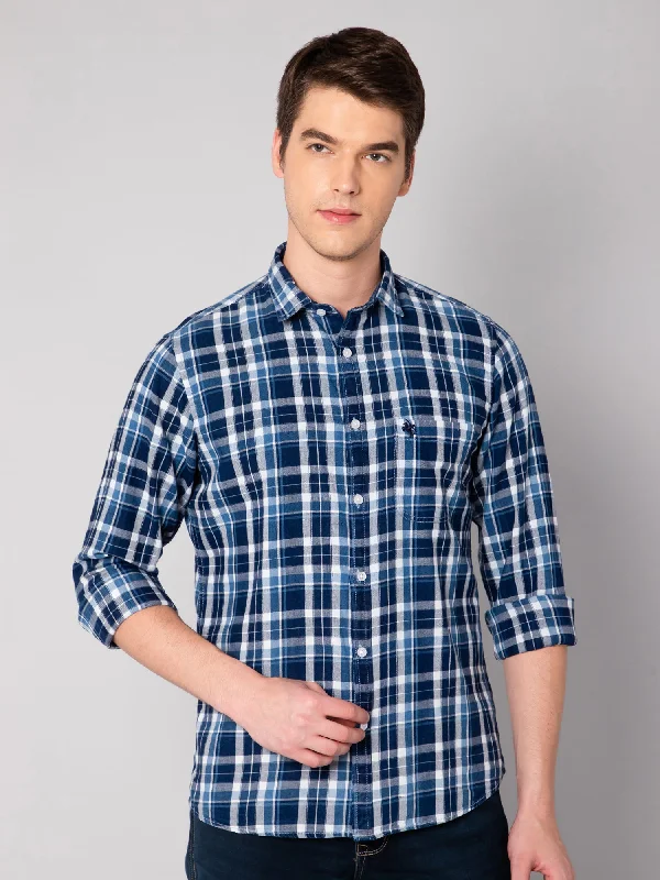 Men's Camouflage Shirts for an Outdoor AppealMen's Navy Blue Casual Big Checks Full Sleeve Shirt Men's Camouflage Shirts for an Outdoor AppealMen's Navy Blue Casual Big Checks Full Sleeve Shirt