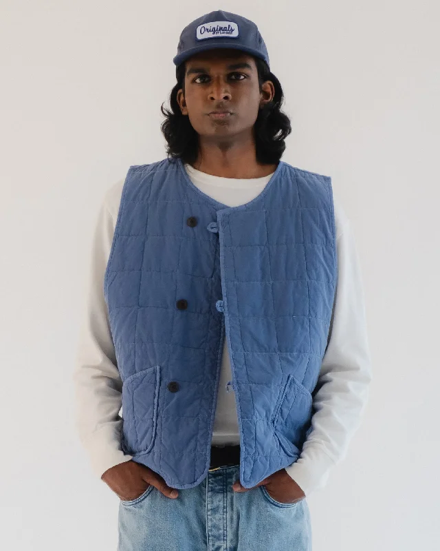 Men's Coats for Outdoor ActivitiesBattery Vest Cotton Quilt Infinity Blue