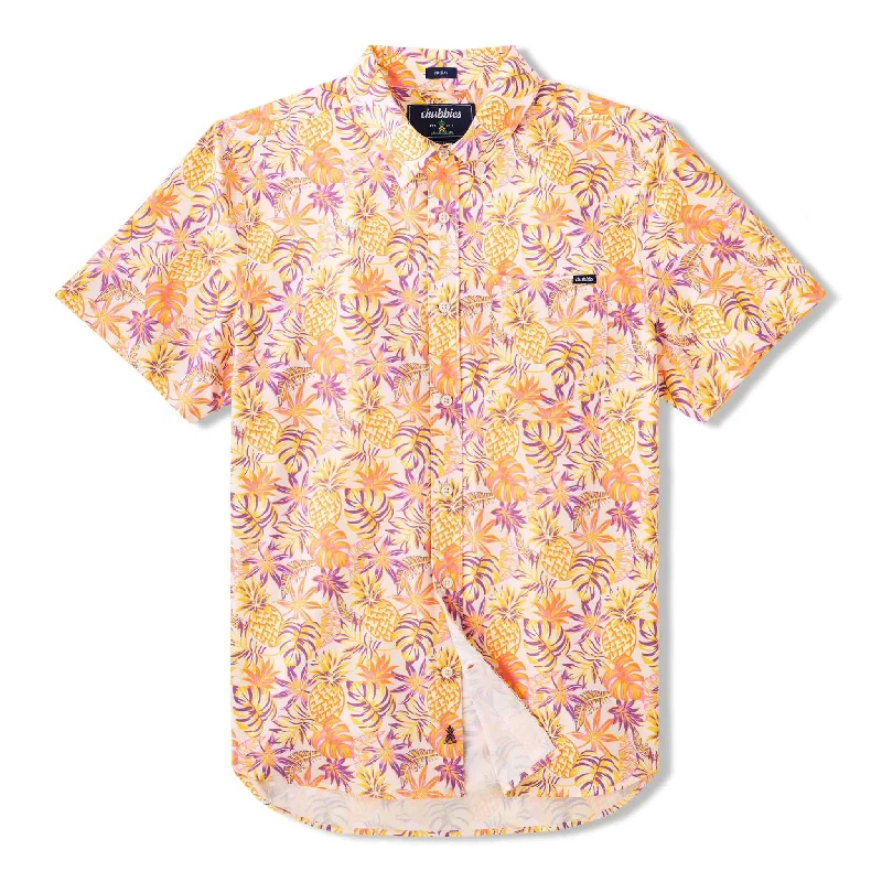 Men's Performance Shirts for Active LifestylesChubbies The Fool Me Once Performance Short Sleeve Sport Shirt - Medium Orange Men's Performance Shirts for Active LifestylesChubbies The Fool Me Once Performance Short Sleeve Sport Shirt - Medium Orange