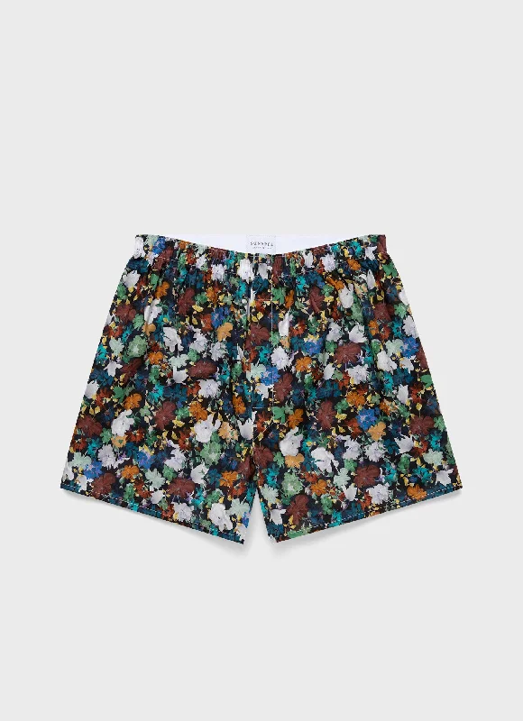 Men's Patterned Pants with Geometric DesignsMen's Classic Boxer Shorts in Liberty Fabric in Futuristic Floral Men's Patterned Pants with Geometric DesignsMen's Classic Boxer Shorts in Liberty Fabric in Futuristic Floral