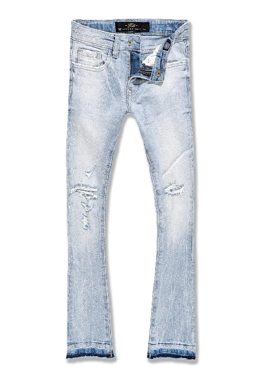 Latest Men's Jeans TrendsKids Attitude Stacked Denim (Ice Blue)