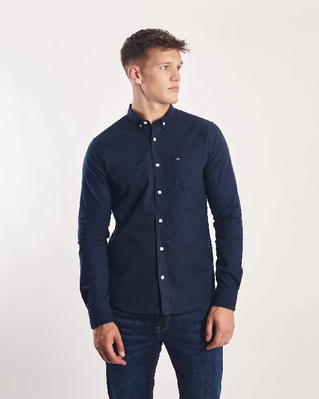 Breathable Men's Linen ShirtsGarvey Shirt Navy Clearing