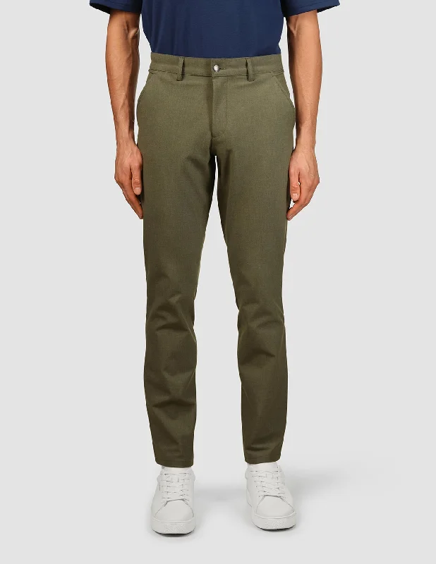 Men's Solid-Colored Pants for VersatilityEssential Pants Regular Remote Green Melange