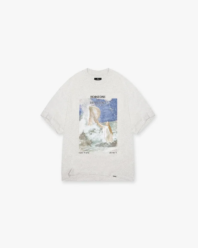 Warm Men's Fleece-Lined TopsHigher Truth T-Shirt - Cream Marl