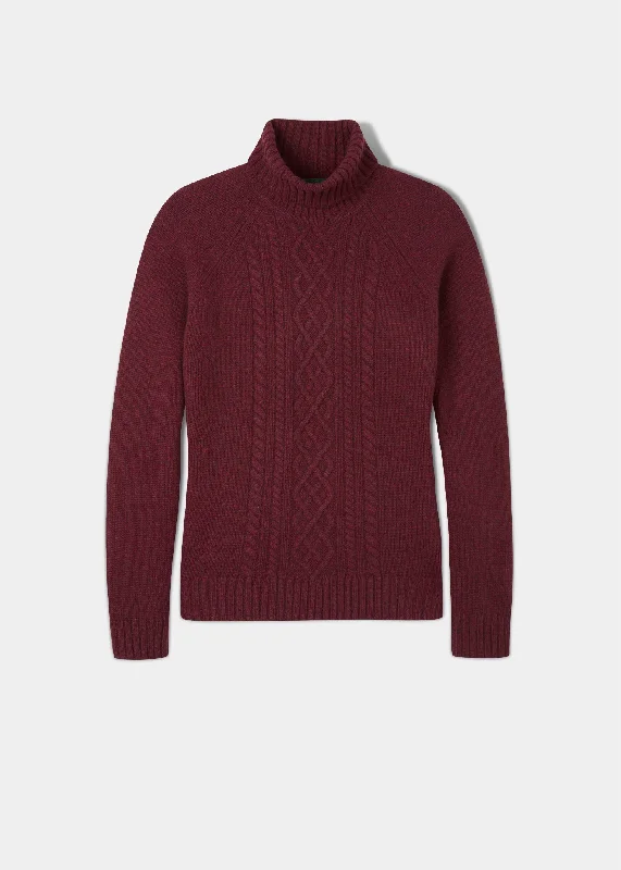 Men's Pants with Turn-Up CuffsBrightmere Ladies Roll Neck Jumper In Bordeaux