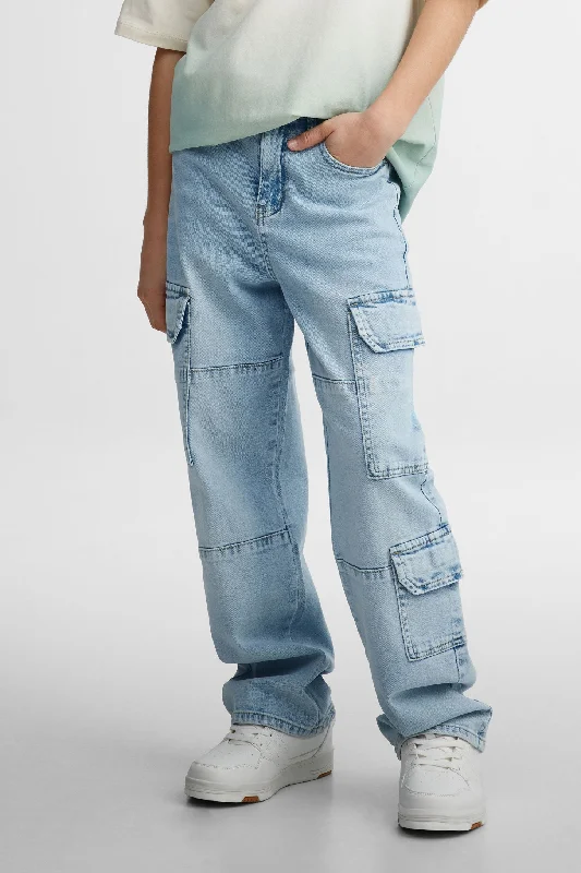 Men's Jeans with a Destroyed LookJeans cargo ample - Ado garçon