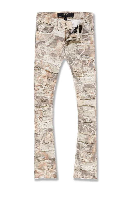 Latest Designer Men's JeansKids Stacked Ripple Effect Pants (Birch Mist)