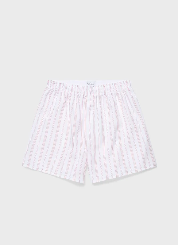 Men's Custom-Fit Pants for a Personalized TouchMen's Classic Boxer Shorts in Pale Pink Stripe Men's Custom-Fit Pants for a Personalized TouchMen's Classic Boxer Shorts in Pale Pink Stripe
