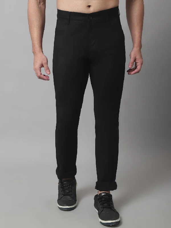 Men's Skinny Jeans for a Trendy LookMen's Casual Flat front Black  Trousers