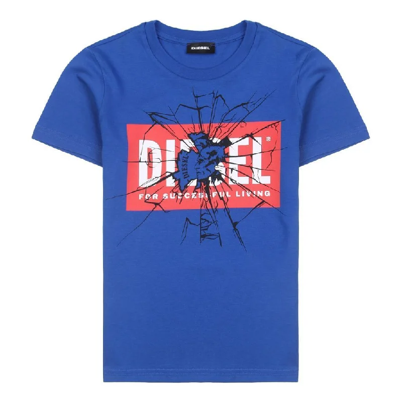 Comfortable Men's Polo ShirtsBlue Shatter Logo T-Shirt