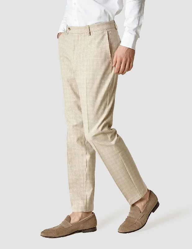 Men's Pants with Graphic PrintsEssential Suit Pants Slim Warm Sand