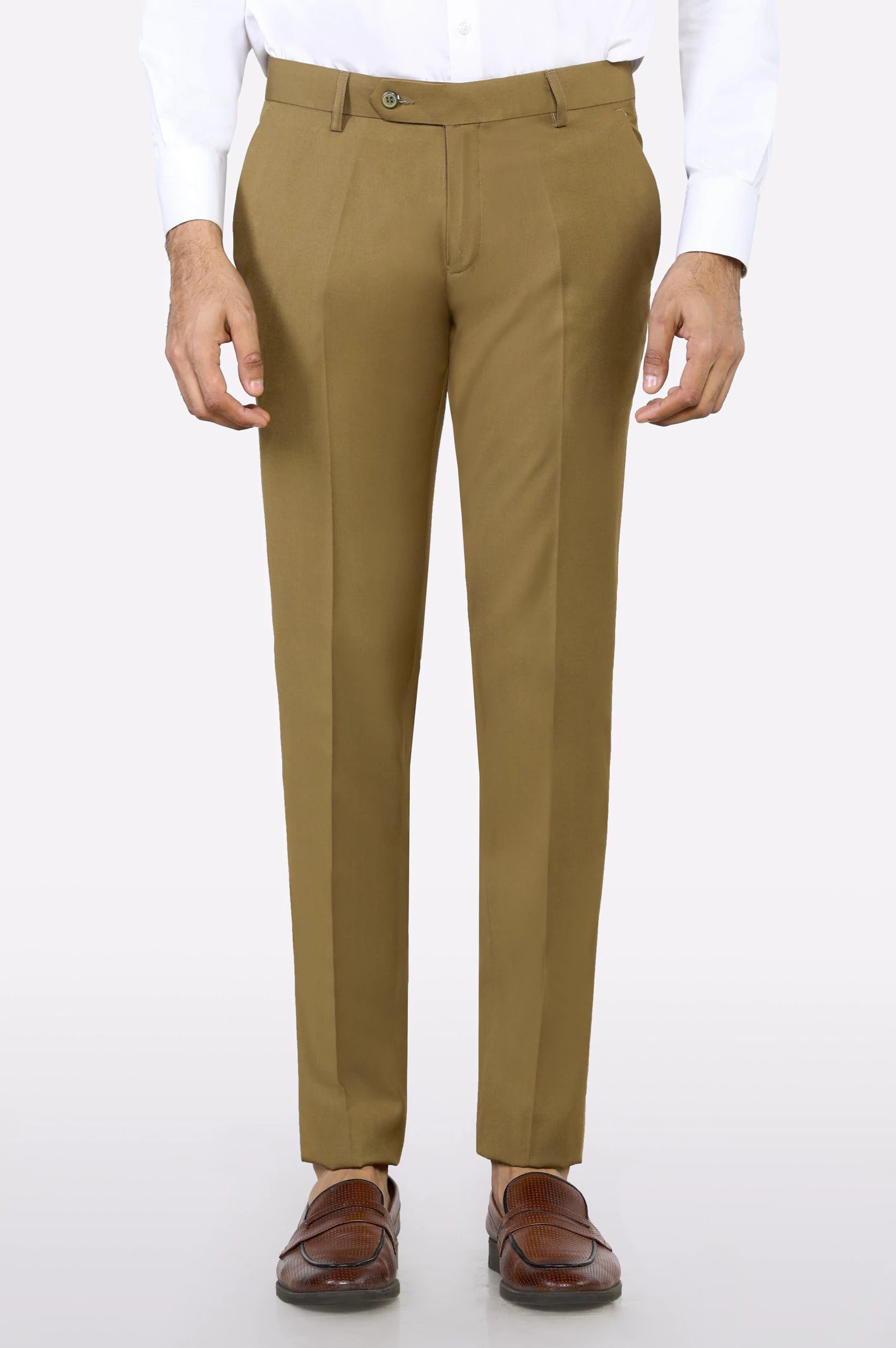 Khaki Slim Fit Formal Trouser