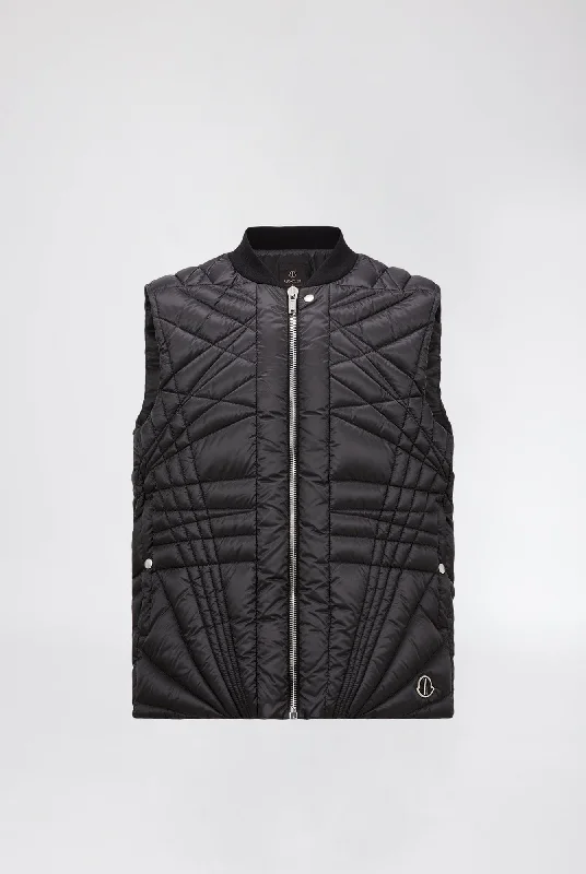 Men's Pants with Embroidered DesignsRick Owens x Moncler Megapenta Flight Vest in Black Men's Pants with Embroidered DesignsRick Owens x Moncler Megapenta Flight Vest in Black