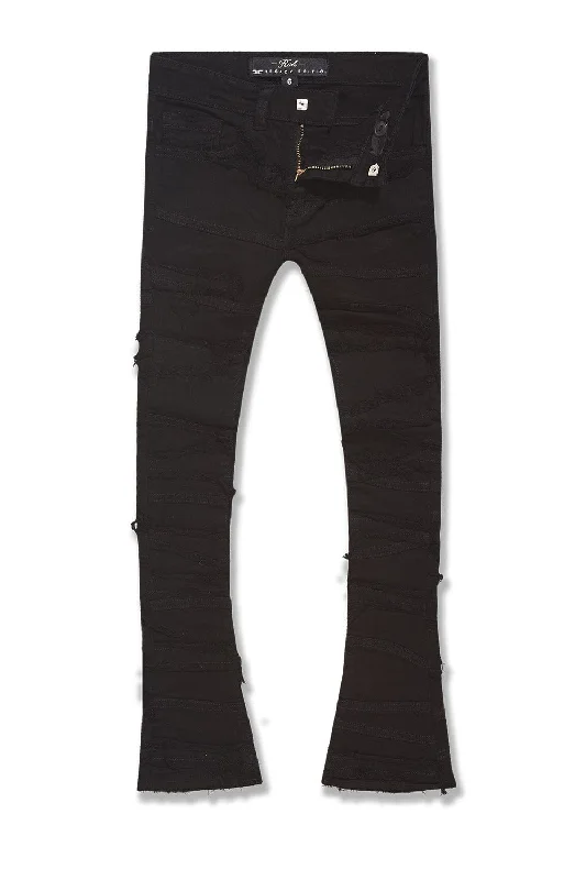 Baggy Cargo Men's JeansKids Stacked Elm Street Denim (Jet Black)
