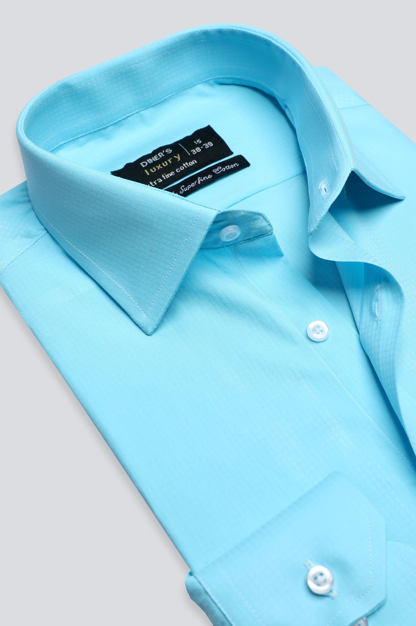 Blue Textured Formal Shirt