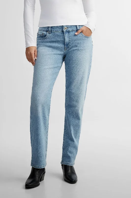 Light Wash Men's JeansJeans taille basse coupe ''boyfriend'' - Femme