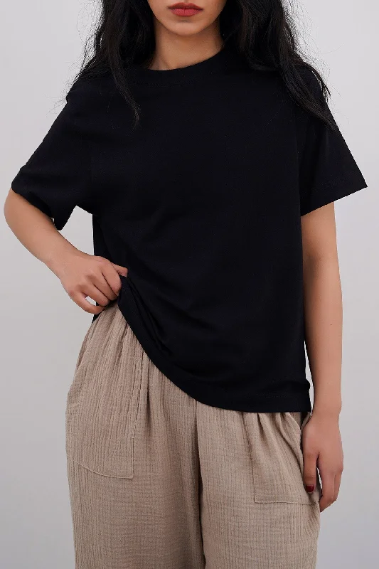 Men's Shirts with Contrast StitchingALL- COTTON TEE