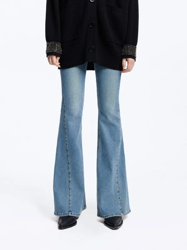 Workwear Men's JeansSide Paneled Flared Jeans
