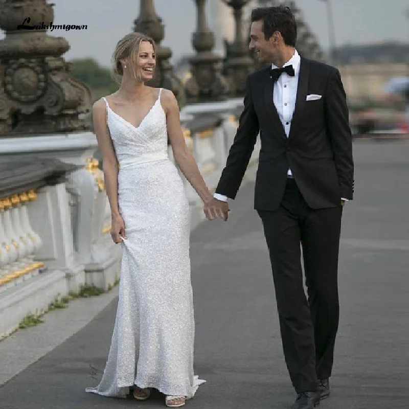 Roycebridal Lakshmigown Sparkly Bridal Robe Sequin Receiption Wedding Gown 2021 Trouwjurken Sexy Women Mermaid Wedding Dresses Open Back Roycebridal Lakshmigown Sparkly Bridal Robe Sequin Receiption Wedding Gown 2021 Trouwjurken Sexy Women Mermaid Wedding Dresses Open Back