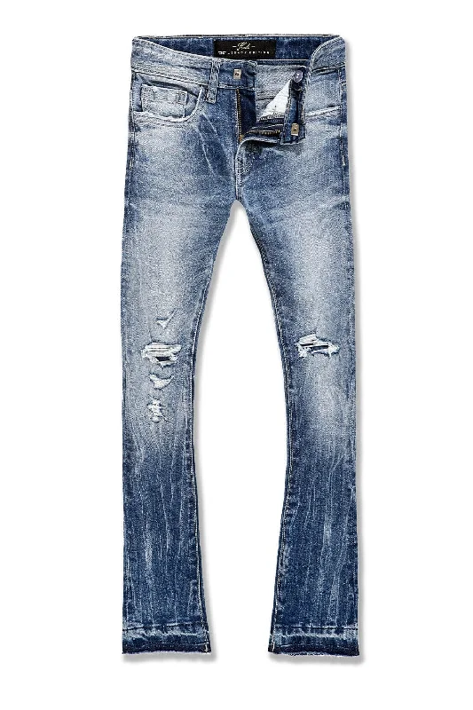 Jeans for Men with a Big BellyKids Attitude Stacked Denim (Medium Blue)