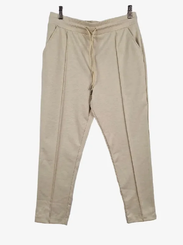 Yoked Back Men's JeansJeanswest Ecru Ponte Jogger Pants Size S