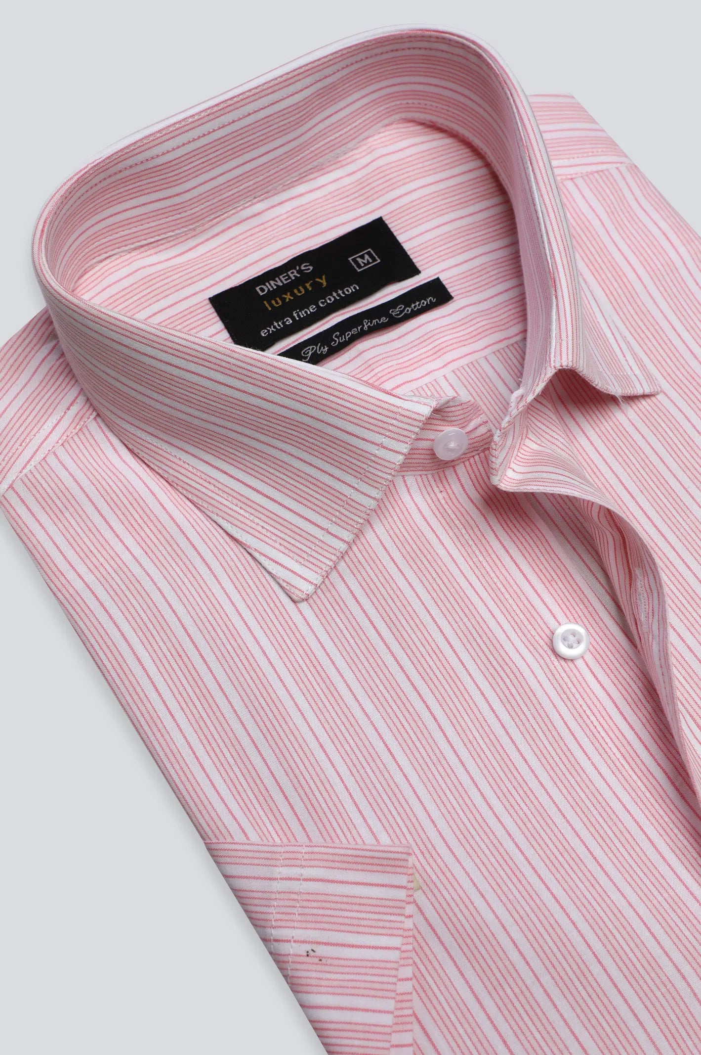 Pink Pencil Stripe Formal Shirt (Half Sleeves)