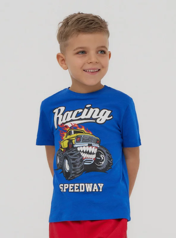 Men's Shirts with Embellished HemlinesKids Boys Short-sleeved T-shirt