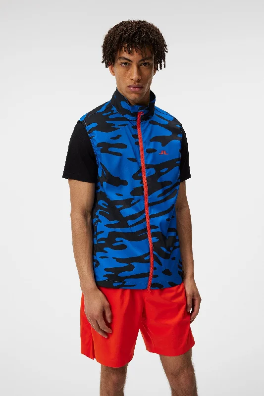 Men's Coats with Multi-Pocket DesignAsh Print Light Packable Vest