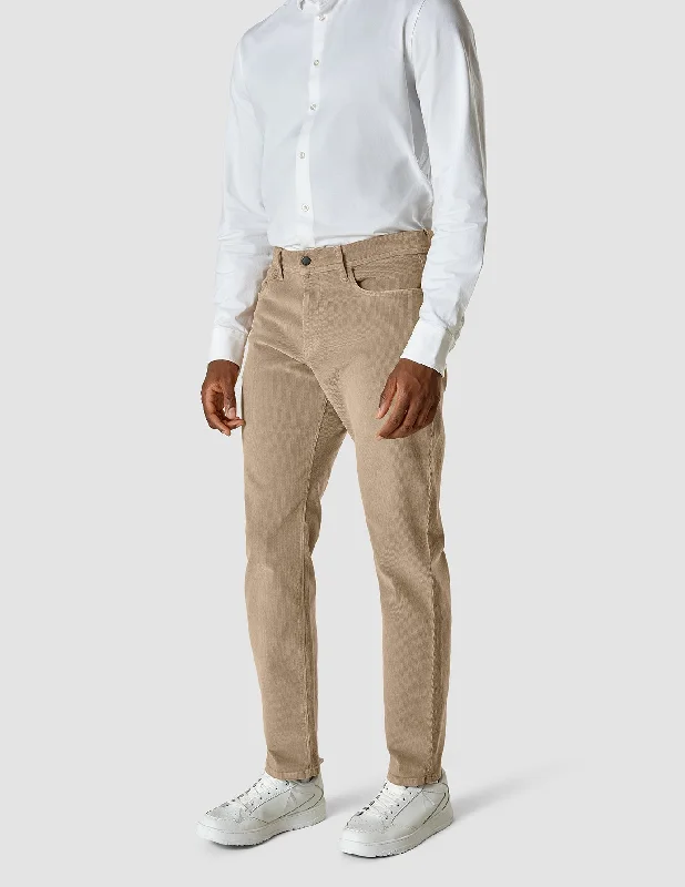 Men's Pants with Stain-Resistant TreatmentCorduroy Pants Khaki