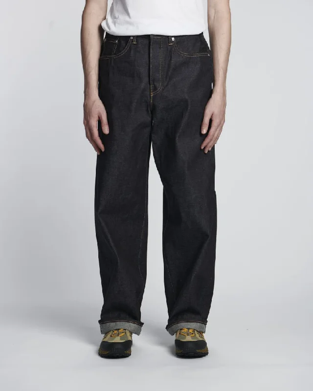 Men's Jeans with Stretch FabricEdwin Made In Japan Wide Pant Loose Mens Jeans - 13.5oz Kaihara Dark Pure Indigo Rainbow Selvage Denim / Blue Unwashed Men's Jeans with Stretch FabricEdwin Made In Japan Wide Pant Loose Mens Jeans - 13.5oz Kaihara Dark Pure Indigo Rainbow Selvage Denim / Blue Unwashed