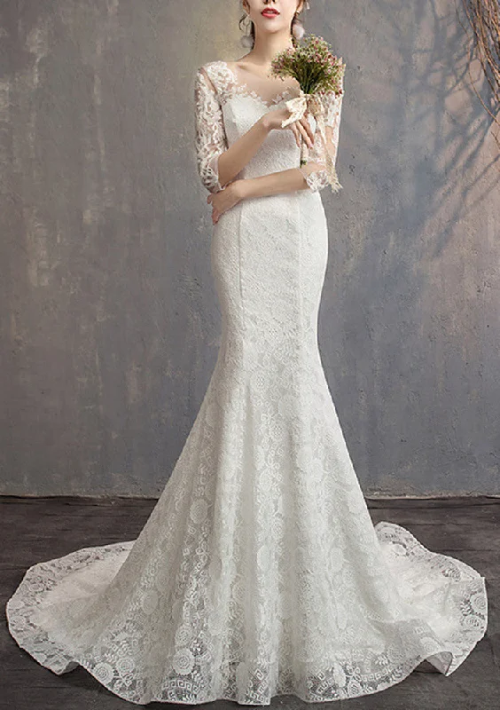 Women Mermaid Wedding Dresses Long Lace Bridal Gowns YWD033