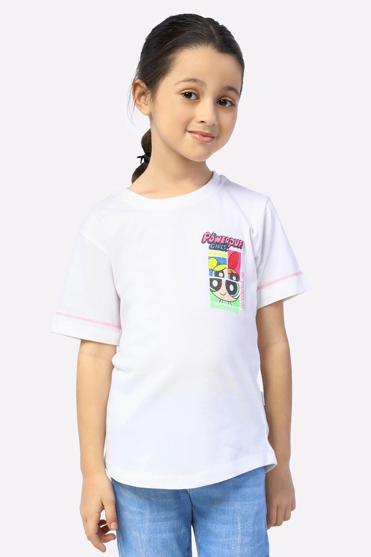 Men's Shirts with UV ProtectionPowerpuff Girls Print Girls T-Shirt