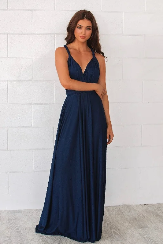 Pandora Multiway Gown - Navy Jersey