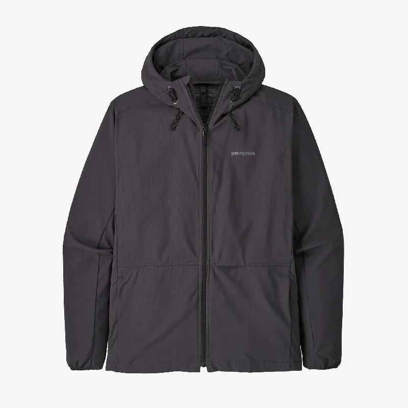 Cool Men's Pea CoatsPatagonia Stretch Terre Planing Hooded Jacket-Ink Black