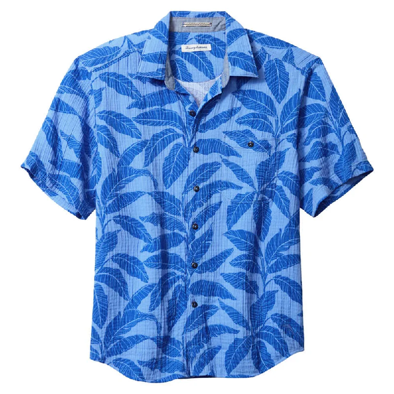 Men's Dressy Button-Down Shirts for Formal OccasionsTommy Bahama Beachside Azul Fronds Camp Shirt - Blue Muscari Men's Dressy Button-Down Shirts for Formal OccasionsTommy Bahama Beachside Azul Fronds Camp Shirt - Blue Muscari