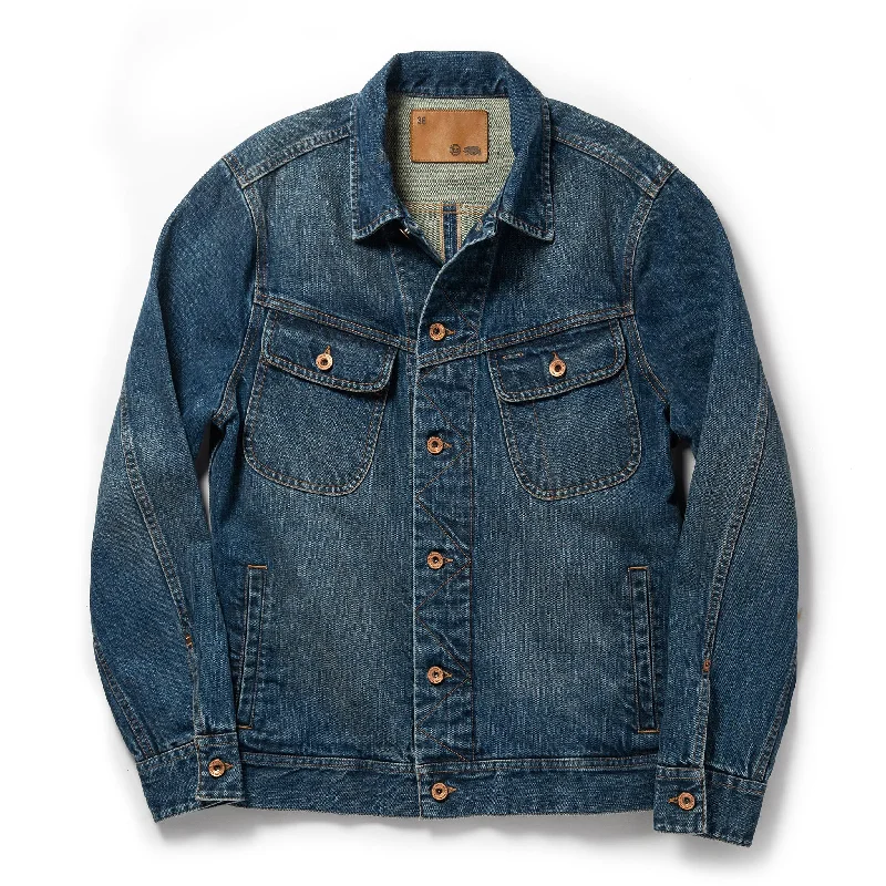 Men's Coats with Military InfluenceThe Long Haul Jacket in 18-Month Wash Organic Selvage