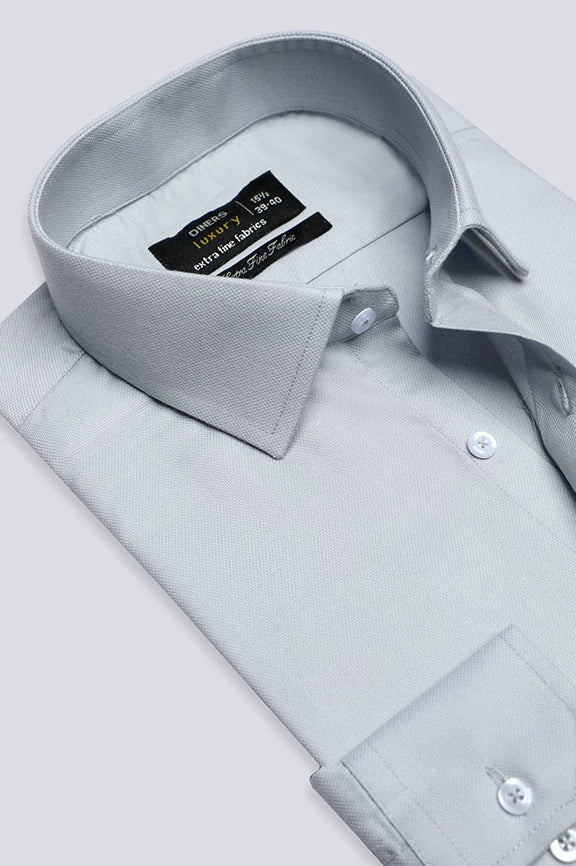Light Grey Dobby Textured Formal Shirt