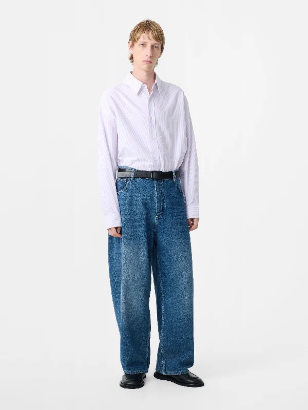 Dark Indigo Men's JeansLand Denim Pant in Worn Wash Indigo